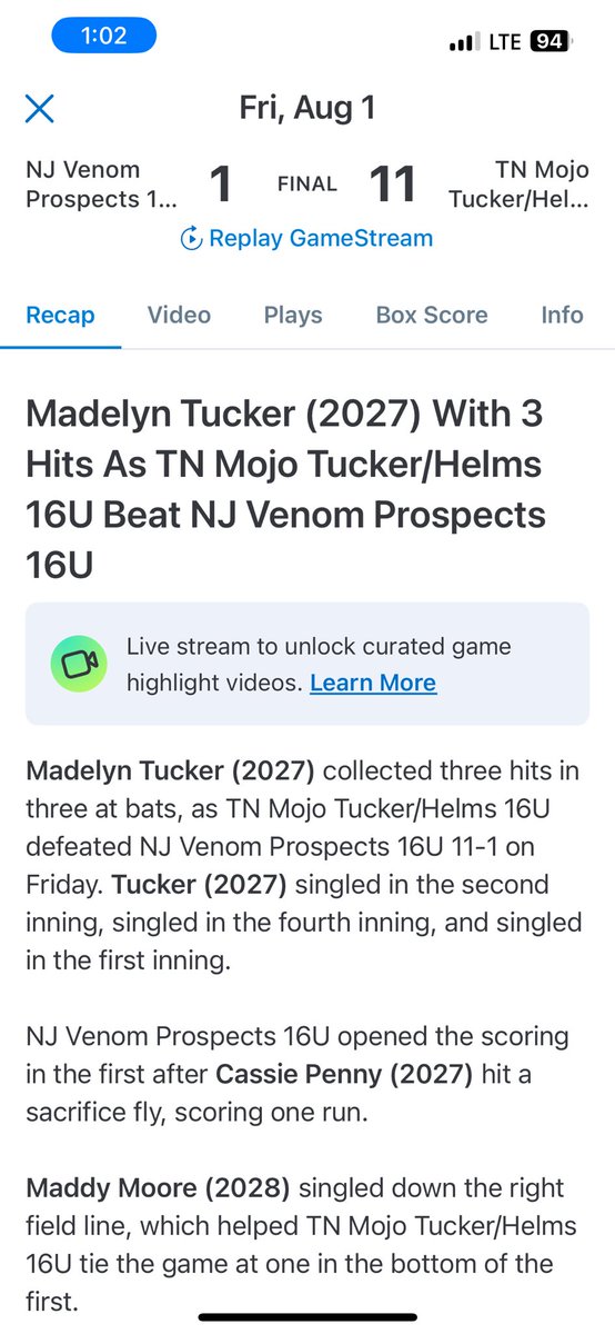 Danny Moore (@coachdanny54) on Twitter photo Ladies showed up ready to finish what they started yesterday. <a href="/MaddyM_2028/">Maddy Moore 2028 RHP</a> and our defense shut them down at the plate to start things off and then the bats came out. Girls are now 4-0 with a big game at 8pm to earn a spot in the championship bracket tomorrow! Ladies showed up ready to finish what they started yesterday. <a href="/MaddyM_2028/">Maddy Moore 2028 RHP</a> and our defense shut them down at the plate to start things off and then the bats came out. Girls are now 4-0 with a big game at 8pm to earn a spot in the championship bracket tomorrow!