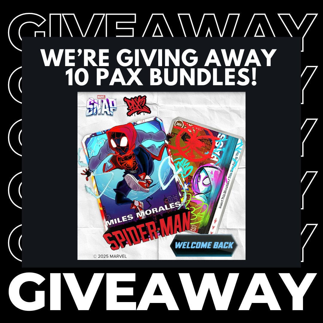 bootmanmstz's tweet image. 📢GIVEAWAY TIME📢

@MARVELSNAP @seconddinner hooked it up with more PAX bundle codes! I GOT 10 TO GIVE AWAY!

To enter:
✅Like, follow, retweet
✅REPLY with the card you're most excited for next season