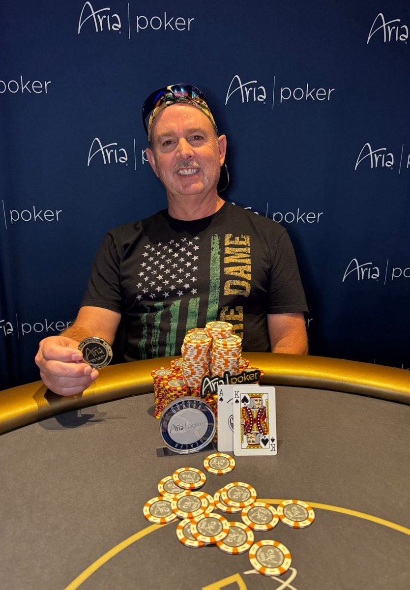 Jeffrey Johnson (Olympia, WA) claimed his ARIA Winner’s Coin after the final four players agreed to a deal in our $200 NLH on Thursday, July 31st. 

The win earned Jeffrey $1,280 from the over $5K prize pool. Congrats!