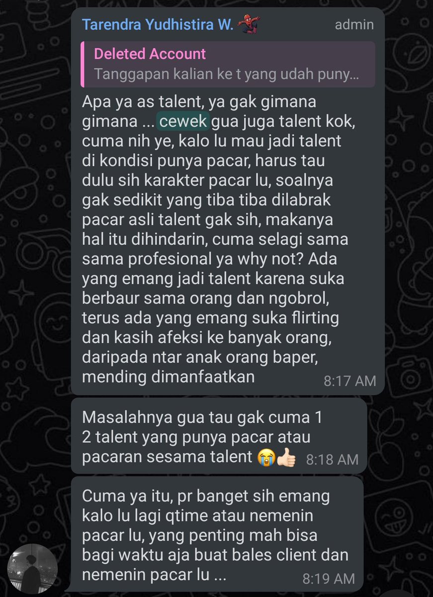gnuavas's tweet photo. iyahh hooh~ si taren emg problematik bgt 😵‍💫 masa jd talent tp punya pacar~ pacarnya talent jg pulaa 😗🌀

eh tp... channel nsfw ini kyk familiar yah? 👀 ada brp sih kak taren akun bfrny~ byk bgt kyknyaa... kak aksara~ eh kak taren~ eh kak theodore~ bingung aq manggilnya 😵‍💫😮‍💨 https://t.co/yCOejtkSox