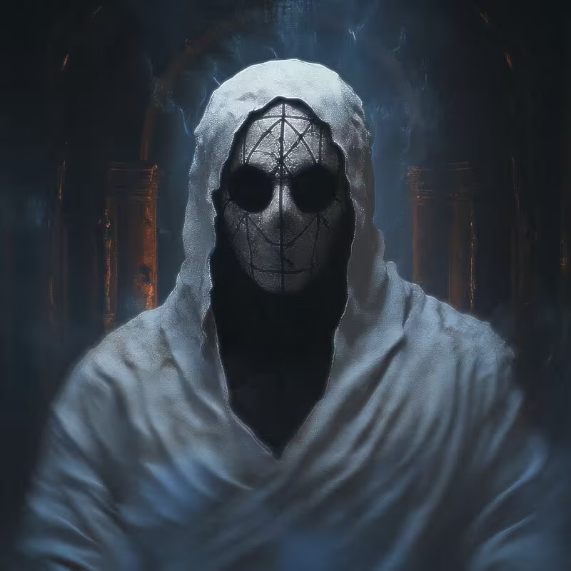 In the circle of shadowed dawn,
they speak of the black eyes—
mirrors where the soul forgot to return….

Those who meet their gaze
say they feel hollowed,
as if their name
has been rewritten in a language
no human mouth should know.

The cult calls them windows—
but never to