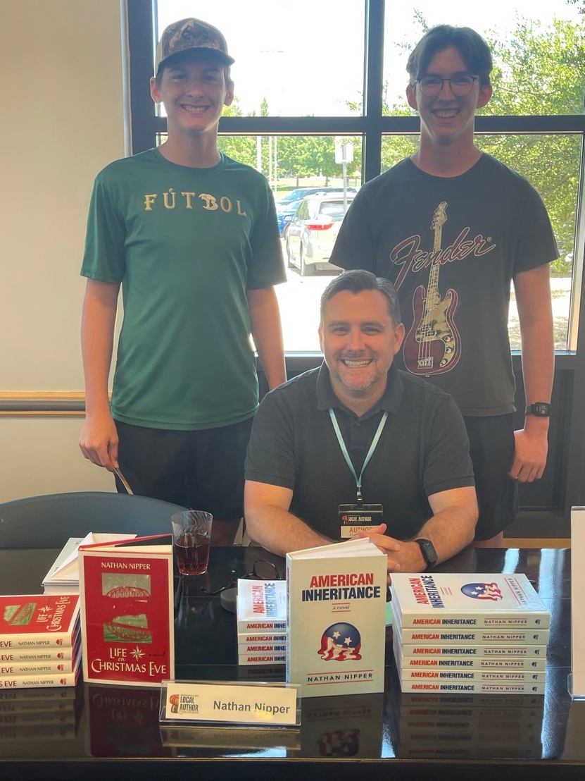 nathannipper96's tweet photo. Big thanks to @NRHLibrary  for hosting me at their Local Author event last week!  Great experience – met a ton of people, got to discuss my books, and learned a lot. https://t.co/DcUBjEyZYH