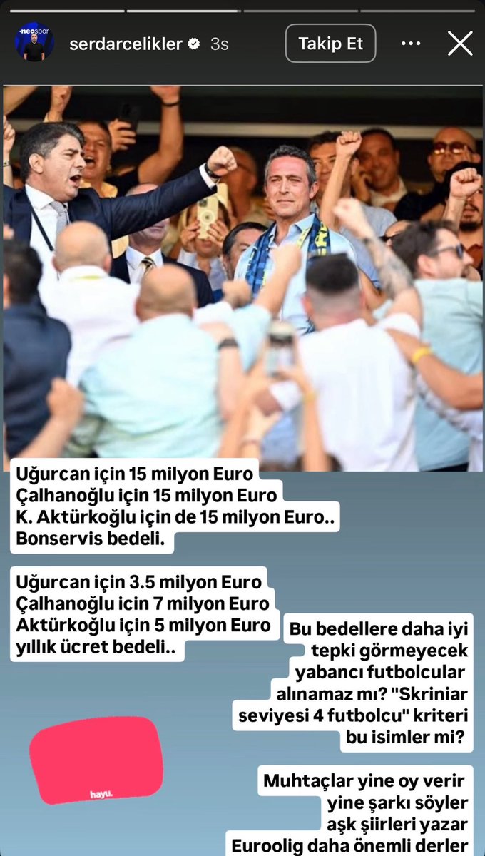 💥🚨 Serdar Ali Çelikler Instagram paylaşımlarına devam ediyor.