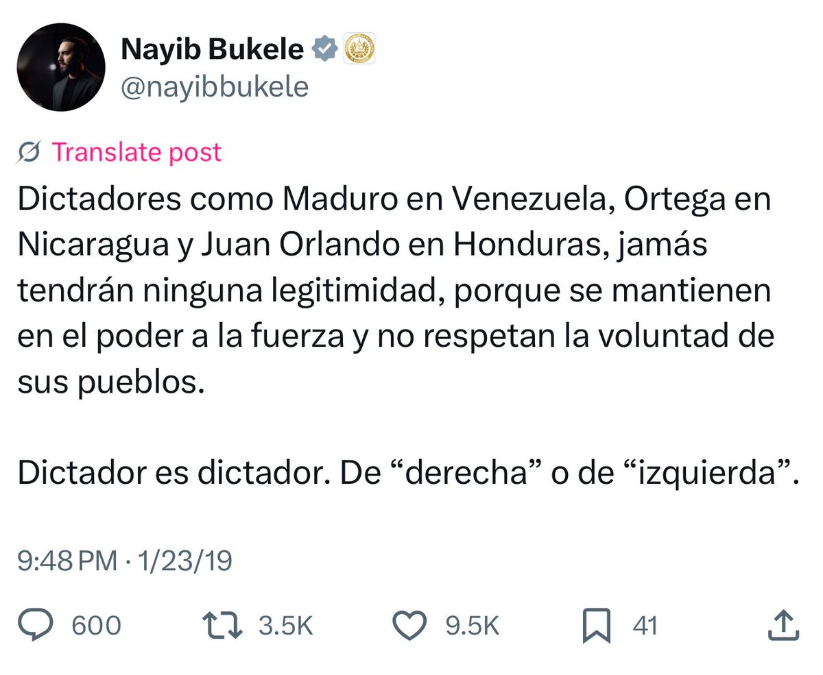sociphono's tweet photo. Acá le estaremos guardando este trino a @nayibbukele para cuando lo borre de su cuenta. No hay afán. https://t.co/gUdy0yp7tH