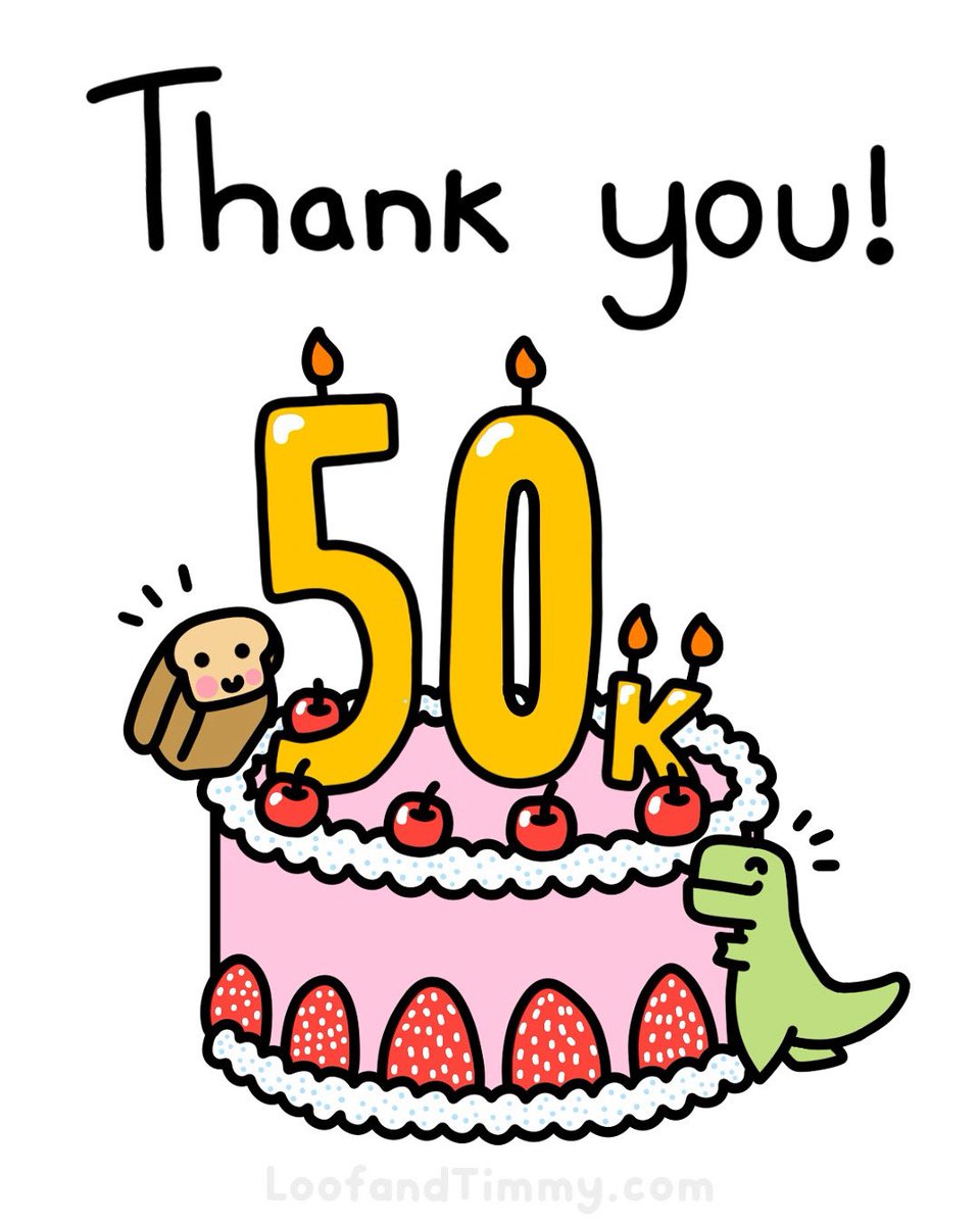 🍞🎂🦖
THANK YOU FOR 50,000 INSTAGRAM FOLLOWERS!

Follow us on Instagram if you don’t already! It’s our main platform for Loof &amp; Timmy ✨