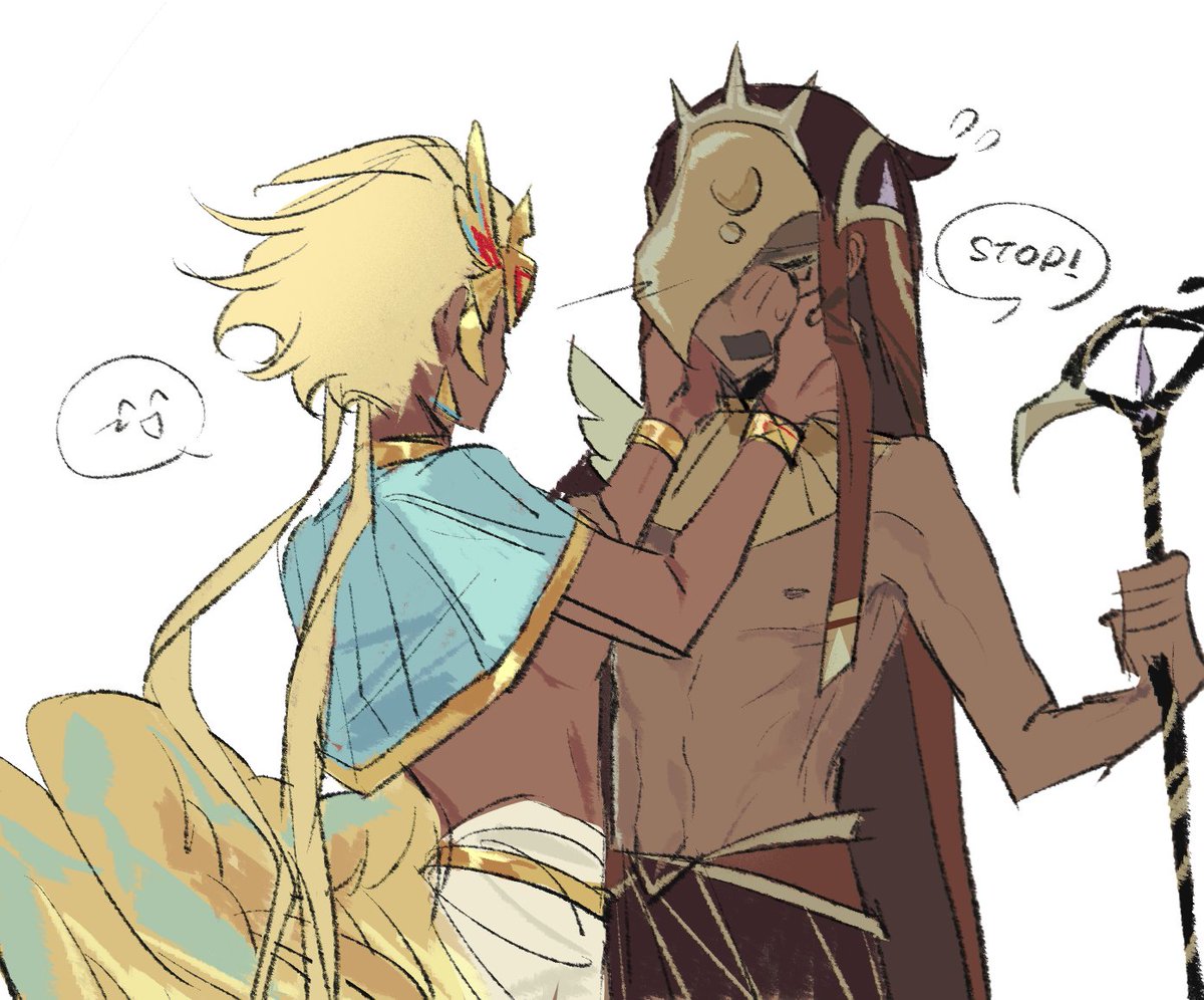 patting his face like he's a little pet^^#goldensmoked