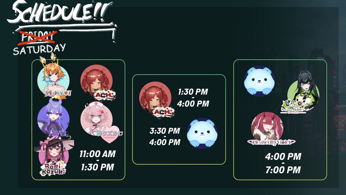 Releum (@projectreleum) on Twitter photo Who's ready for day two #anirevo2025?👀 
Come check us out at Booth #213! Here's today's schedule: Who's ready for day two #anirevo2025?👀 
Come check us out at Booth #213! Here's today's schedule: