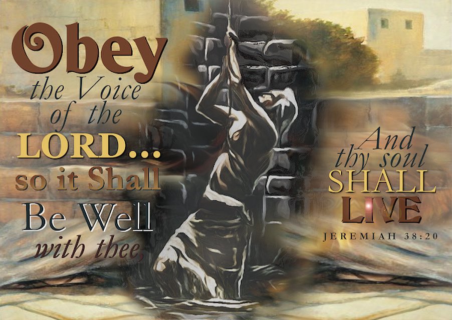 JimSuttle5's tweet image. Please Obey the Voice of the LORD!

Sadly, knowing and doing, are not the same thing.

King Zedekiah knew the LORD made our souls…yet he failed to follow and listen to God.

Please Obey the Voice of the LORD…it is for our good, it is where our soul finds life…

Trust and Obey