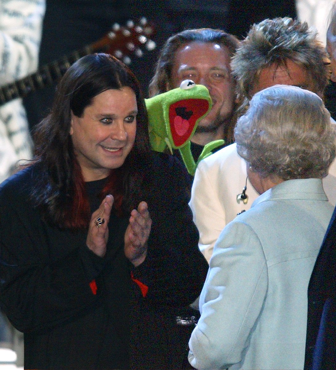 For no reason, here's Ozzy and Kermit meeting the Queen. 

(Photo credit: Adrian Dennis/AFP via Getty Images)