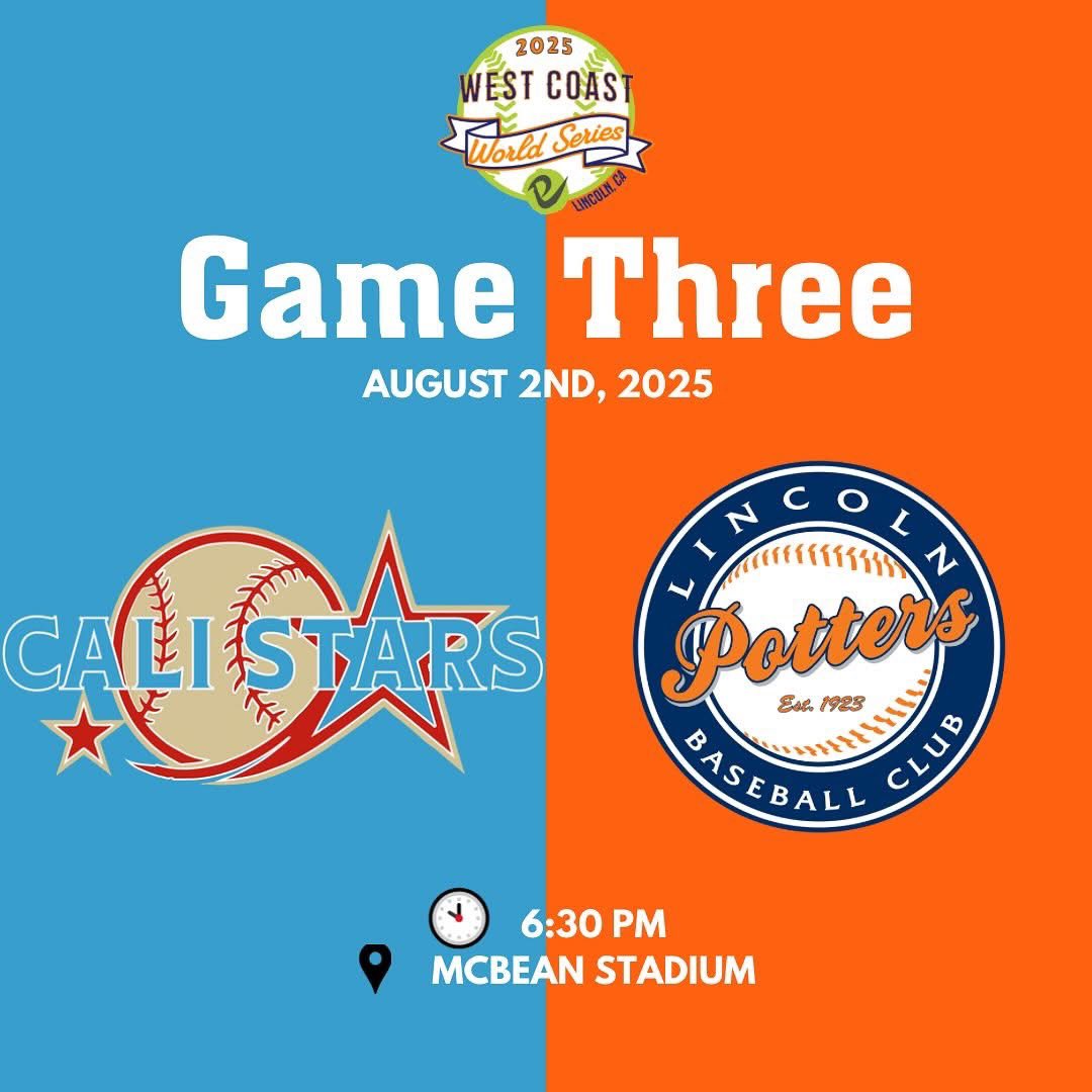 First day of West Coast World Series!

Game 1: AE Express vs CA Tigers @ 10:30
Game 2: Sacramento Samurais vs AE Express @ 2:30
Game 3: CA Tigers vs Lincoln Potters @ 6:30

🎟️ potters.isportstix.com/order/

#PotterUp🦚
