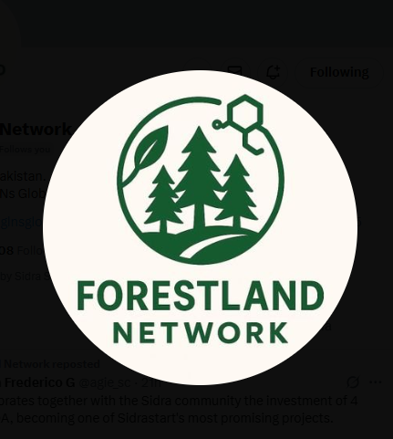 Sidra-HardShip (@sharopihardship) on Twitter photo ForestLand Network. A new project on Sidra chain. A good project for Green land concept. save the tree.
sidrastart.com/project/39d1dd…
#Sidra #SidraFamily #REGsGlobal #GLNsGlobal #Airland
<a href="/sidrachain/">SidraChain</a>
<a href="/forestlandnet/">ForestLand Network</a>
<a href="/GLNsGlobal/">GLNs Global</a>
<a href="/maljefairi/">محمد الجفيري</a>
<a href="/Fawadsaddat11/">Fawad Saddat (اہل بیت)</a> ForestLand Network. A new project on Sidra chain. A good project for Green land concept. save the tree.
sidrastart.com/project/39d1dd…
#Sidra #SidraFamily #REGsGlobal #GLNsGlobal #Airland
<a href="/sidrachain/">SidraChain</a>
<a href="/forestlandnet/">ForestLand Network</a>
<a href="/GLNsGlobal/">GLNs Global</a>
<a href="/maljefairi/">محمد الجفيري</a>
<a href="/Fawadsaddat11/">Fawad Saddat (اہل بیت)</a>