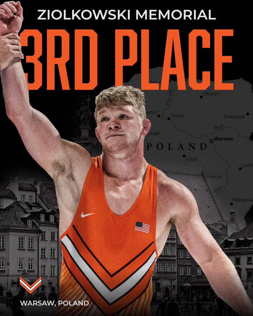 Dustin wins his last match via tech fall and takes 3rd place at the Ziolkowski Memorial Tournament in Warsaw, Poland!