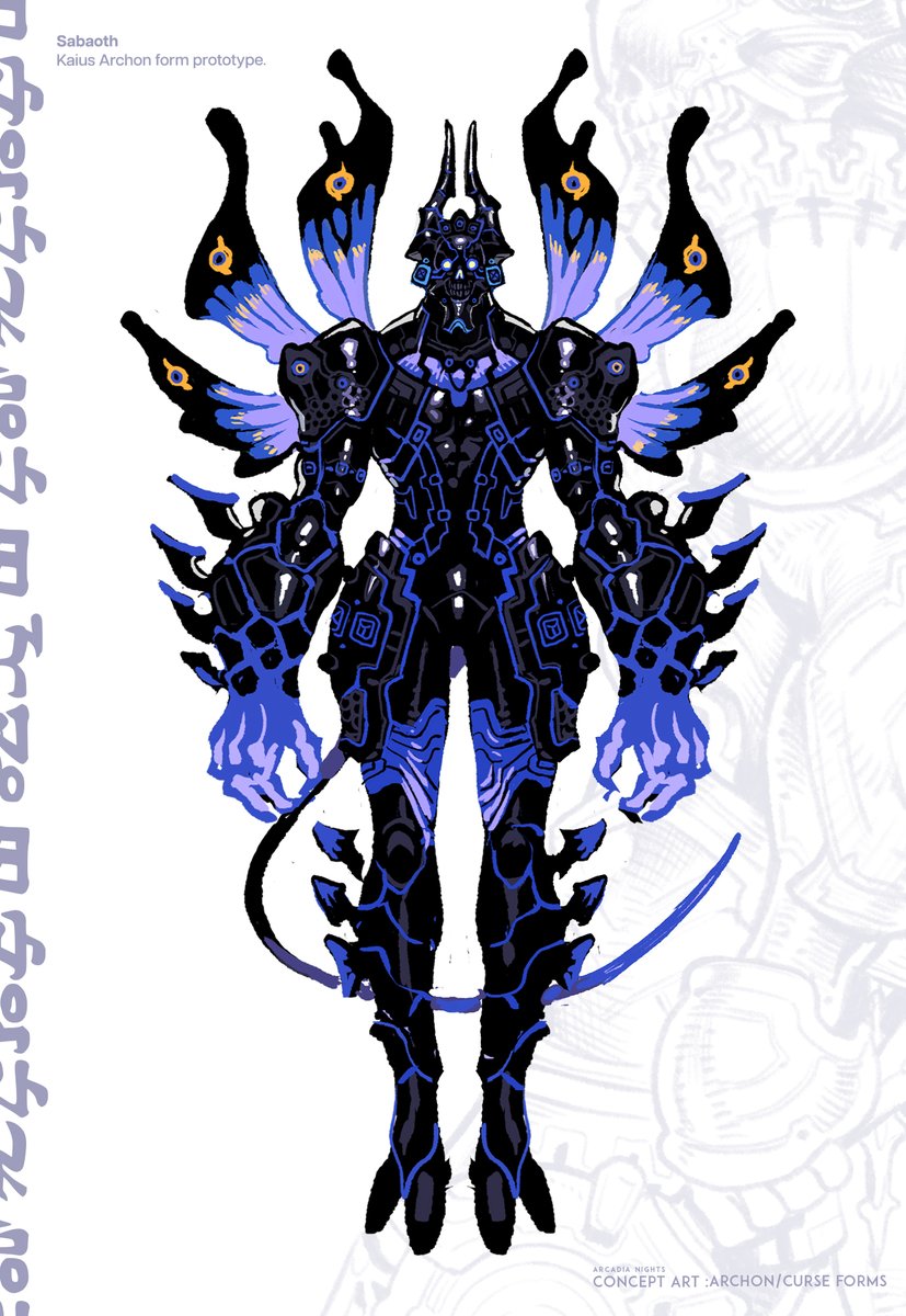 This is the prototype for Kaiu's archon form! I do like it as well, but it is not as impactful for a boss fight as the final concept, so maybe I will keep it as a form you can use after Kaius accepts the archon is a part of him, he can't run away from.