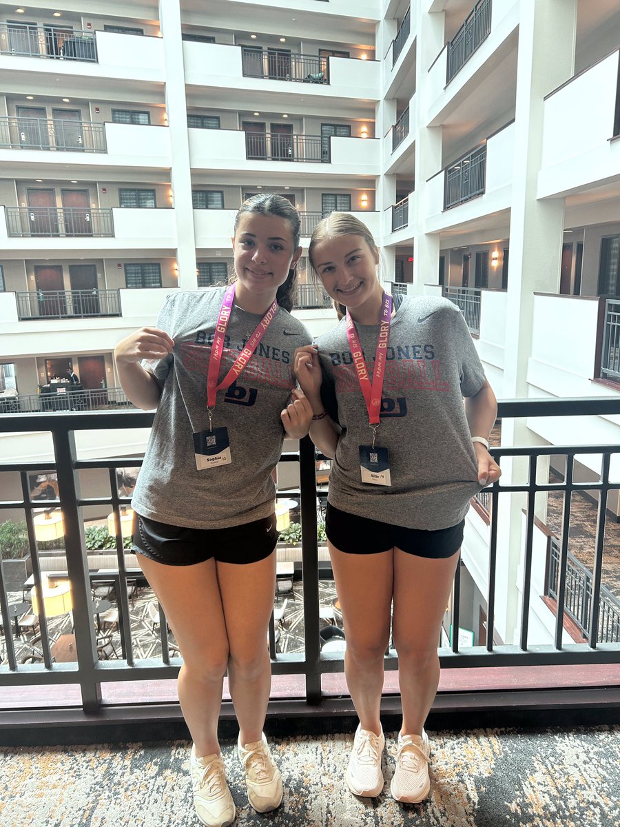 Sophia and Allie representing BJ Softball at FCA Camp