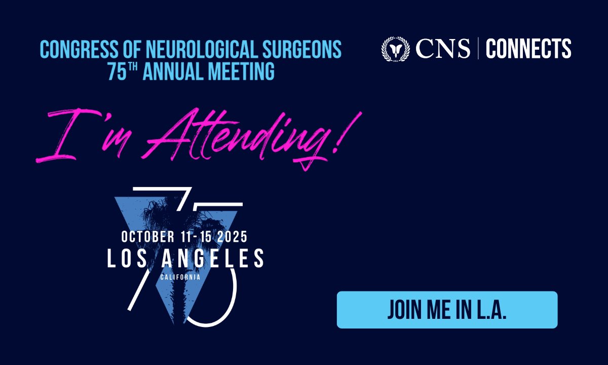 Super excited to be attending the <a href="/CNS_Update/">CNS</a> Annual Meeting in LA this October (my first conference as a medical student)! Let me know if you’ll be there — would love to connect 🧠

#neurosurgery #neuroscience #medicine #healthcare #medschool #medstudent