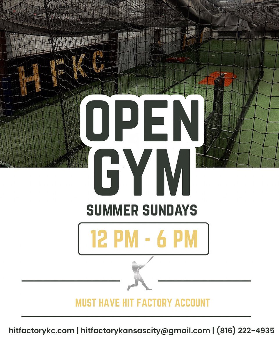 ‼️Reminder about our open gym we hold on Sunday’s‼️

For the rest of the summer, every Sunday we will have an open gym from 12pm-6pm, free of charge! Anybody and everybody are welcome, we just ask that you have a Hit Factory KC account with us. 

Just come in, check in with the