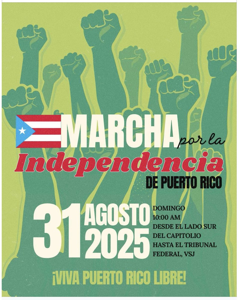No se lo pierdan. Traigan sus banderas puertorriqueñas y patrióticas.
