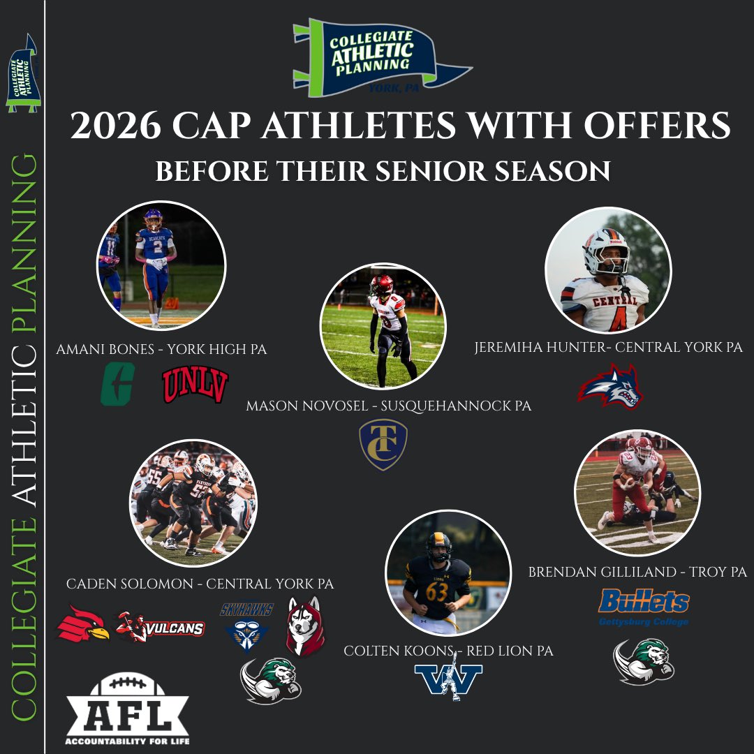 Ben Cregger (@coachcregger) on Twitter photo The results show! Congrats to these 2026 athletes in the <a href="/AFL_YorkPA/">AFL York PA</a> CAP program! More to come for these guys and the rest of the athletes in our program! #OneGoal
<a href="/RussellStoner24/">Russell Stoner</a> <a href="/coachCPowell2/">Chaz Miller-Powell</a> The results show! Congrats to these 2026 athletes in the <a href="/AFL_YorkPA/">AFL York PA</a> CAP program! More to come for these guys and the rest of the athletes in our program! #OneGoal
<a href="/RussellStoner24/">Russell Stoner</a> <a href="/coachCPowell2/">Chaz Miller-Powell</a>