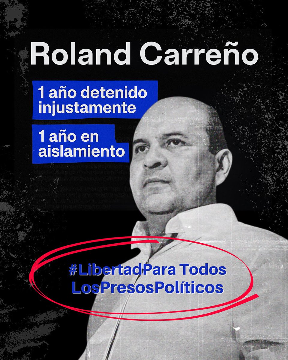 clippve's tweet image. Roland Carreño cumple un año detenido injustamente.
Su caso sigue siendo un llamado urgente a respetar los derechos humanos y la libertad de expresión.
Hoy, su familia y seres queridos siguen esperando justicia.

#LibertadParaRoland #DebidoProceso #NoMásPresosPolíticos