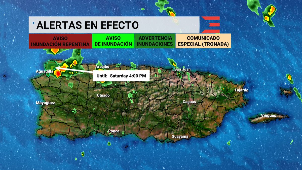 Una 𝐀𝐝𝐯𝐞𝐫𝐭𝐞𝐧𝐜𝐢𝐚 𝐝𝐞 𝐈𝐧𝐮𝐧𝐝𝐚𝐜𝐢𝐨𝐧𝐞𝐬 está en efecto para: Aguadilla hasta las 8/02 4:00PM