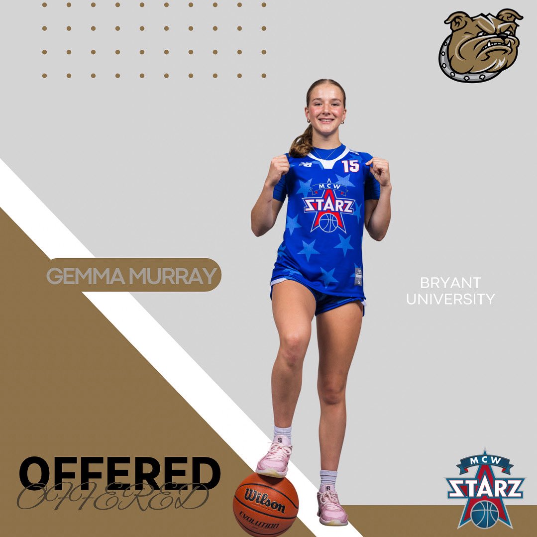 MCW STARZ (@mcwstarz) on Twitter photo Congratulations to MCW Starz⭐️ 2027 <a href="/GemmaMurray05/">Gemma Murray</a> on receiving an offer from <a href="/Bryantwbball/">Bryant WBB</a> ⭐️🏀💪🏽💪🏽 Congratulations to MCW Starz⭐️ 2027 <a href="/GemmaMurray05/">Gemma Murray</a> on receiving an offer from <a href="/Bryantwbball/">Bryant WBB</a> ⭐️🏀💪🏽💪🏽