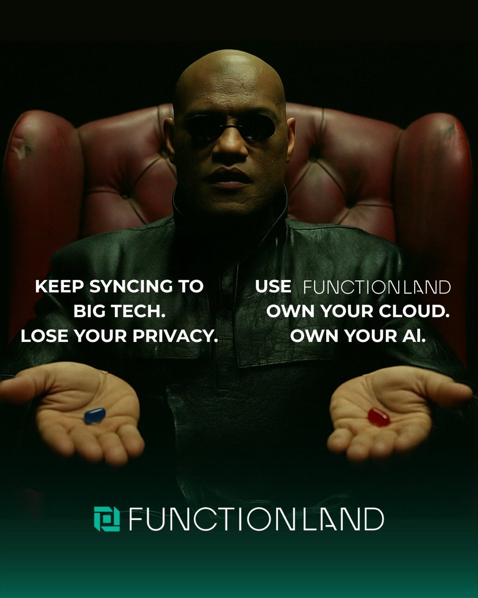 functionland's tweet image. You’ve always known something was off.
That the cloud wasn’t really yours.
🧠 Functionland is the Red Pill of Web3.
✅ Decentralized Storage
✅ Ethical AI that works for you
✅ No subscriptions. You own it.
Welcome to the real cloud.
#Functionland #TheMatrixMeme #Web3Storage…