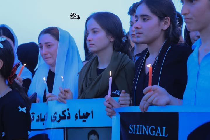 murad_ismael's tweet photo. Yazidi people gather at hundreds of sites around the world to commemorate the 11th Anniversary of the Yazidi genocide. https://t.co/yAgVUK1YAS