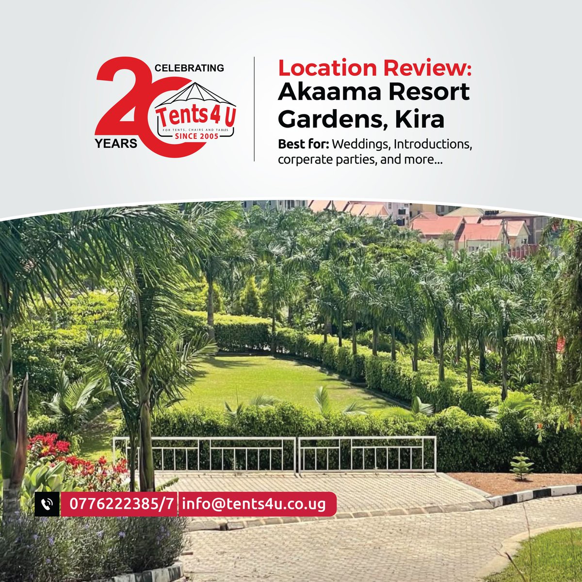 Tents4U Ltd (@tents4uganda) on Twitter photo Searching for the perfect event space?
We have got you covered! Every Saturday, we share top spots for weddings, introductions, corporate events, and more.
Stay tuned for great recommendations!
#๐ง๐ฒ๐ป๐๐๐ฐ๐ #๐๐๐ฒ๐ป๐๐๐ฝ๐น๐ฎ๐ป๐ป๐ฒ๐ฟ๐ #๐ฉ๐ฒ๐ป๐๐ฒ๐ Searching for the perfect event space?
We have got you covered! Every Saturday, we share top spots for weddings, introductions, corporate events, and more.
Stay tuned for great recommendations!
#๐ง๐ฒ๐ป๐๐๐ฐ๐ #๐๐๐ฒ๐ป๐๐๐ฝ๐น๐ฎ๐ป๐ป๐ฒ๐ฟ๐ #๐ฉ๐ฒ๐ป๐๐ฒ๐