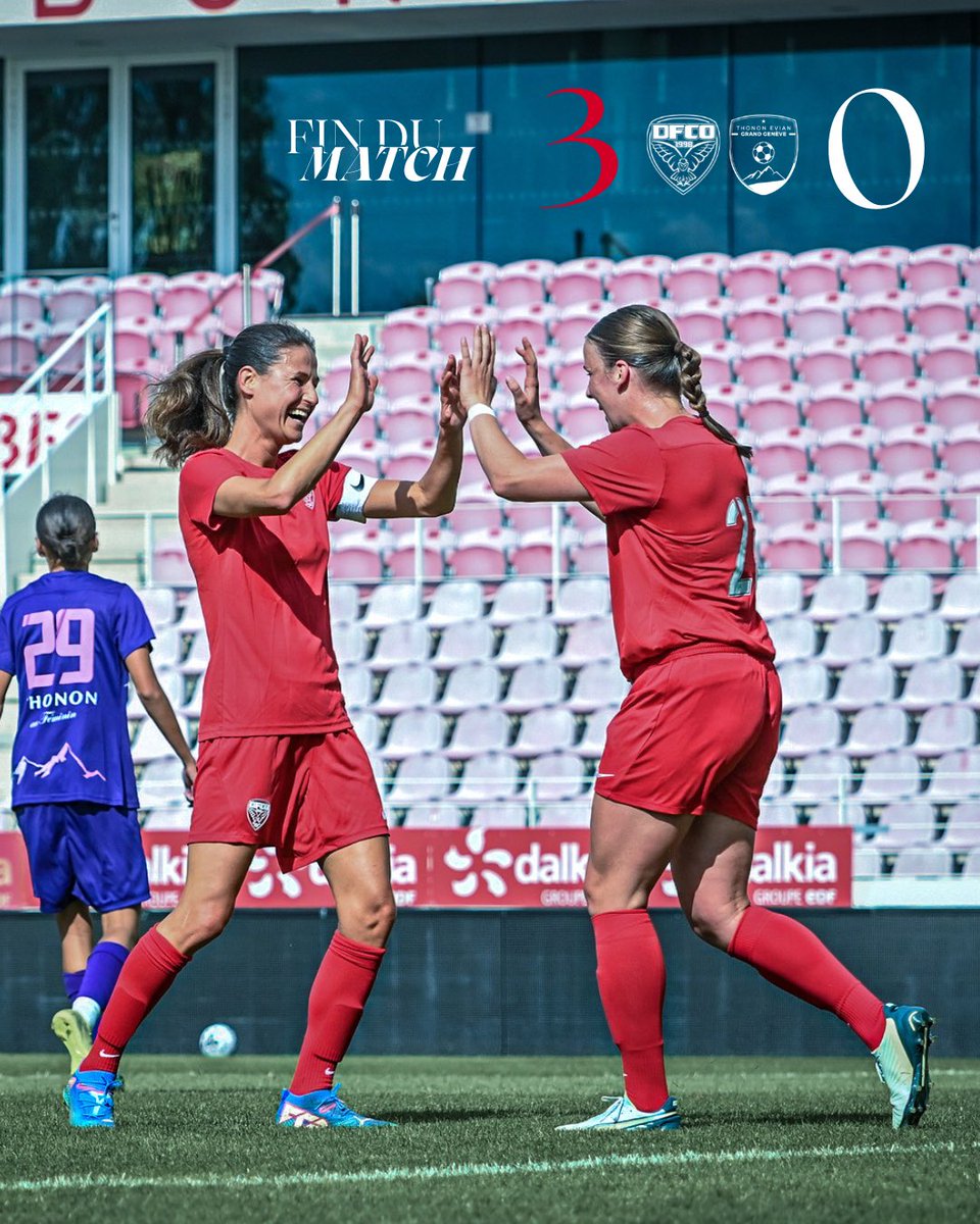 Pour sa première rencontre de préparation, le DFCO a disposé de Evian Thonon 3 buts à 0 !

⚽️ Noémie Carage
⚽️⚽️ Nadia Krezyman