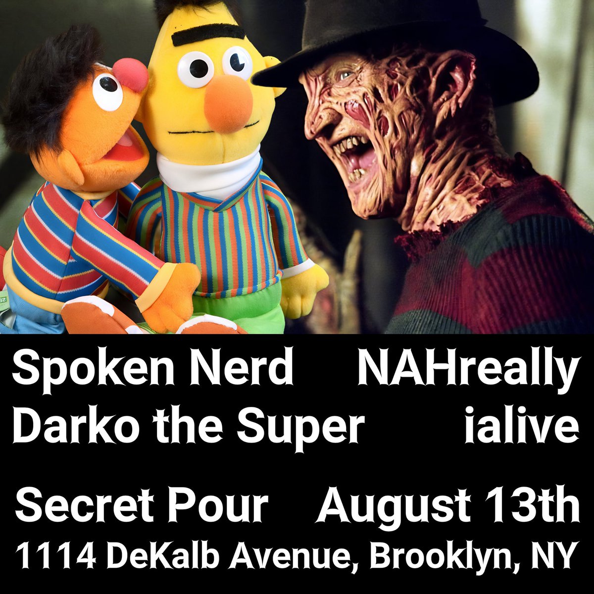 BROOKLYN! Catch us at Secret Pour on August 13th for the event of the summer! 

open.spotify.com/track/53SlVRPh…