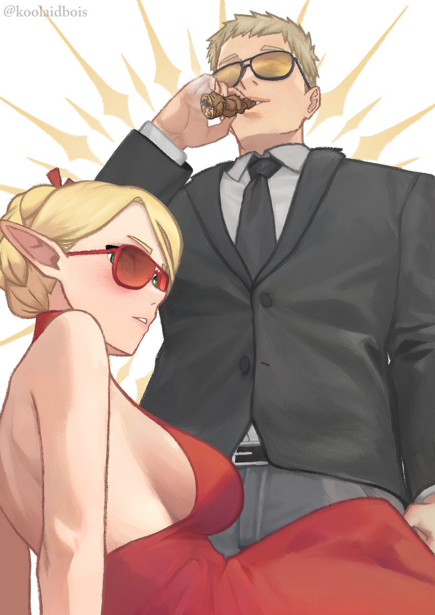 More of Mr. &amp; Mrs. Touden 🕶️🚬

I really dig this Laios and Marcille's style

#DungeonMeshi #Laios #Marcille #Laicille