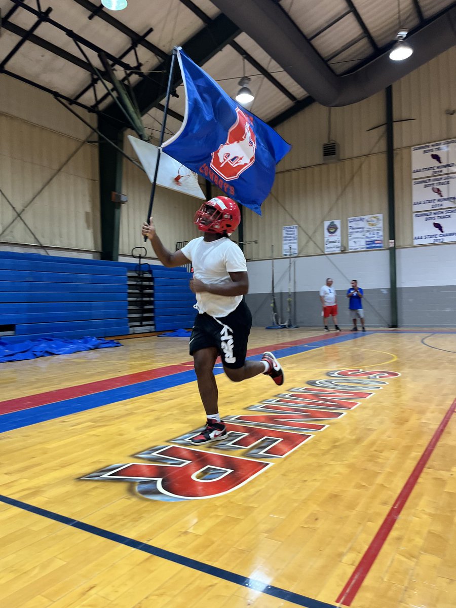 Weather forced us inside for our end of camp running.  Great test of mental and physical toughness.  Our seniors lead the way and encouraged the underclassmen.  Almost time for #FN5GL with <a href="/TMobile/">T-Mobile</a>