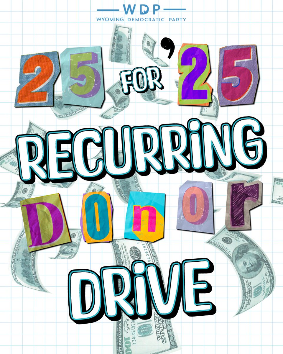 We've made progress on our fundraising goal, but we're not quite there yet! Can you help? 🥺

25 new monthly donors to make 2025 a strong year for WyoDems. 💪 Your donations allow us to help our candidates &amp; communities. Link to donate in bio.