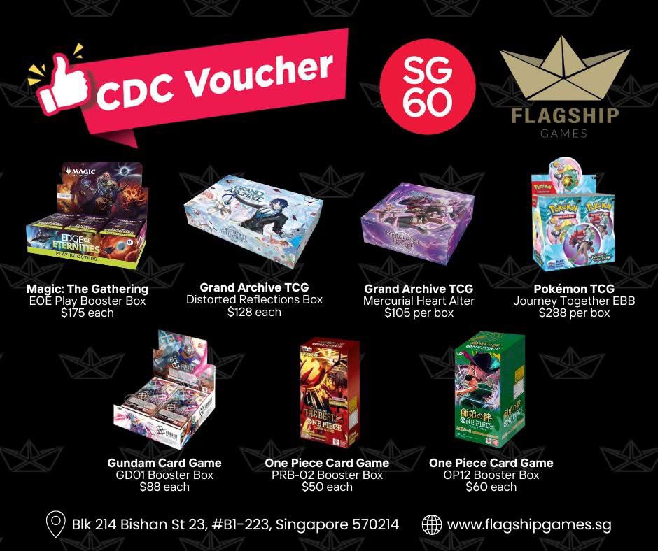 retweet and uncle give free pack to 4 winner 

COME use your cdc voucher. want what got what

only no have new pokemon all sold out (dont ask me when, ask distributor thank u)