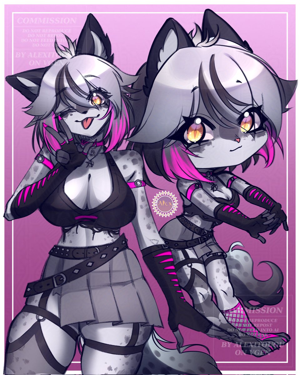 #VGenComm for <a href="/PrimeErebus/">PrimeErebus</a> ft. <a href="/LunatheHyena/">LunaYeena 🦴 🍖 Hyena Vtuber - WiP on 2.0!</a> 

🐺 🩷 

#VGen #VGenOpen