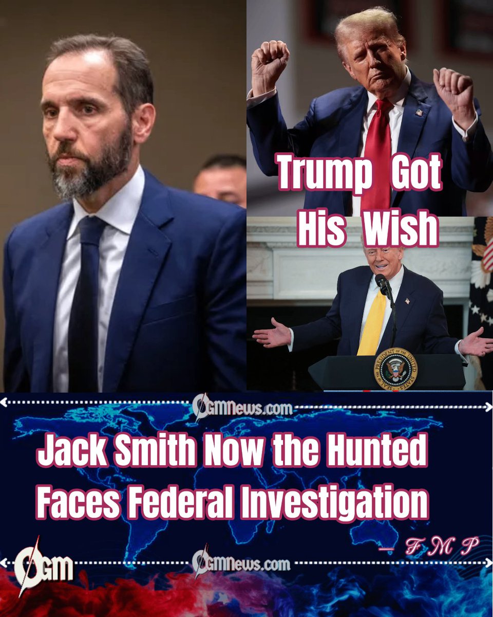 OGM_News's tweet photo. The prosecutor who once aimed at Trump is now in legal crosshairs himself.
💥 Is this justice correcting itself—or turning into political theater?
#PowerPlay #JackSmith #TrumpReturnsFire #AmericaFirstJustice #CodeBlueUSA https://t.co/YFmwCdoBKf