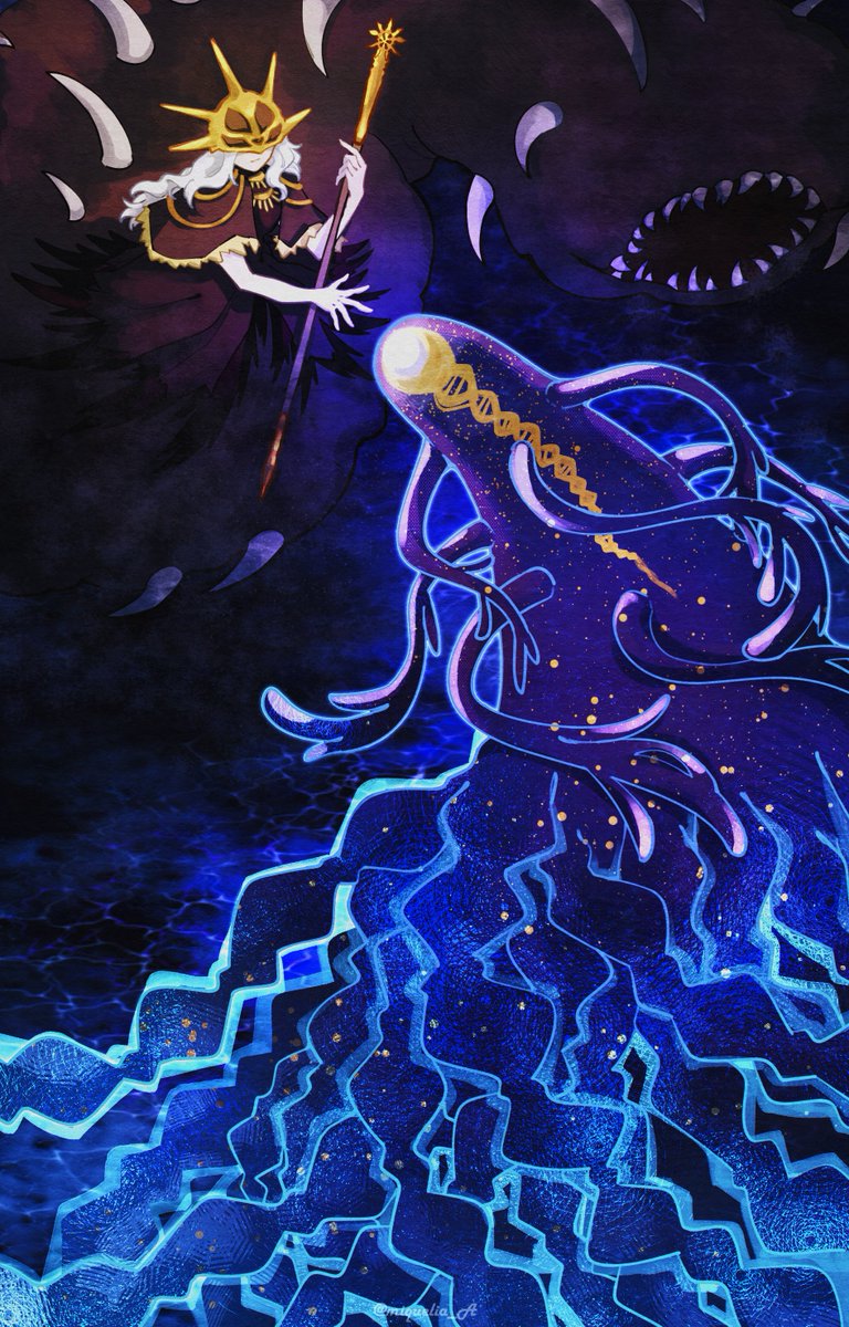 "When Aldrich ruminated on the fading of the fire, it inspired visions of a coming age of the deep sea."
#NIGHTREIGN #DARKSOULS3