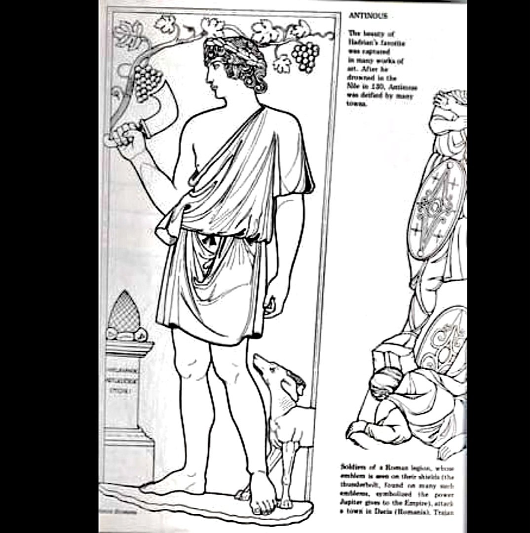 antinousgaygod's tweet photo. 🖍  2 Aug is #ColoringBookDay: Get out your crayons for the ultimate #Antinomania collectible: The Antinous #ColoringBook! Vintage 1970s with images of #Antinous &amp; #Hadrian. Look for it at 2nd-hand booksellers. More images here: https://t.co/hy4lRVm1x8 #NationalColoringBookDay 🖍 https://t.co/1l7CScMiY5