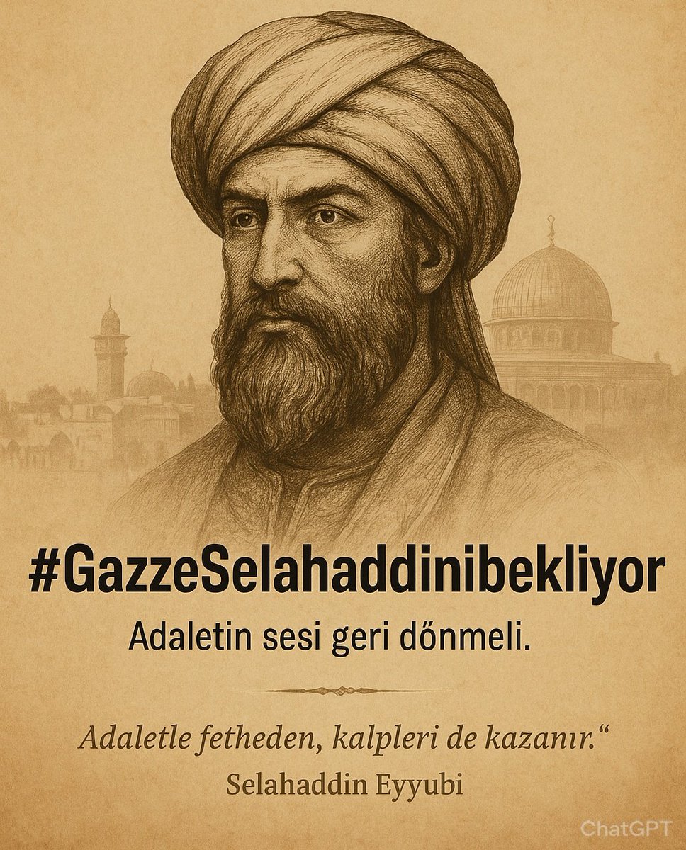 Adaletin sesi geri dönmeli.
Adaletle fetheden,kalpleri de kazanır.

✊🏻⚔️🇵🇸
#GazzeSelahaddiniBekliyor