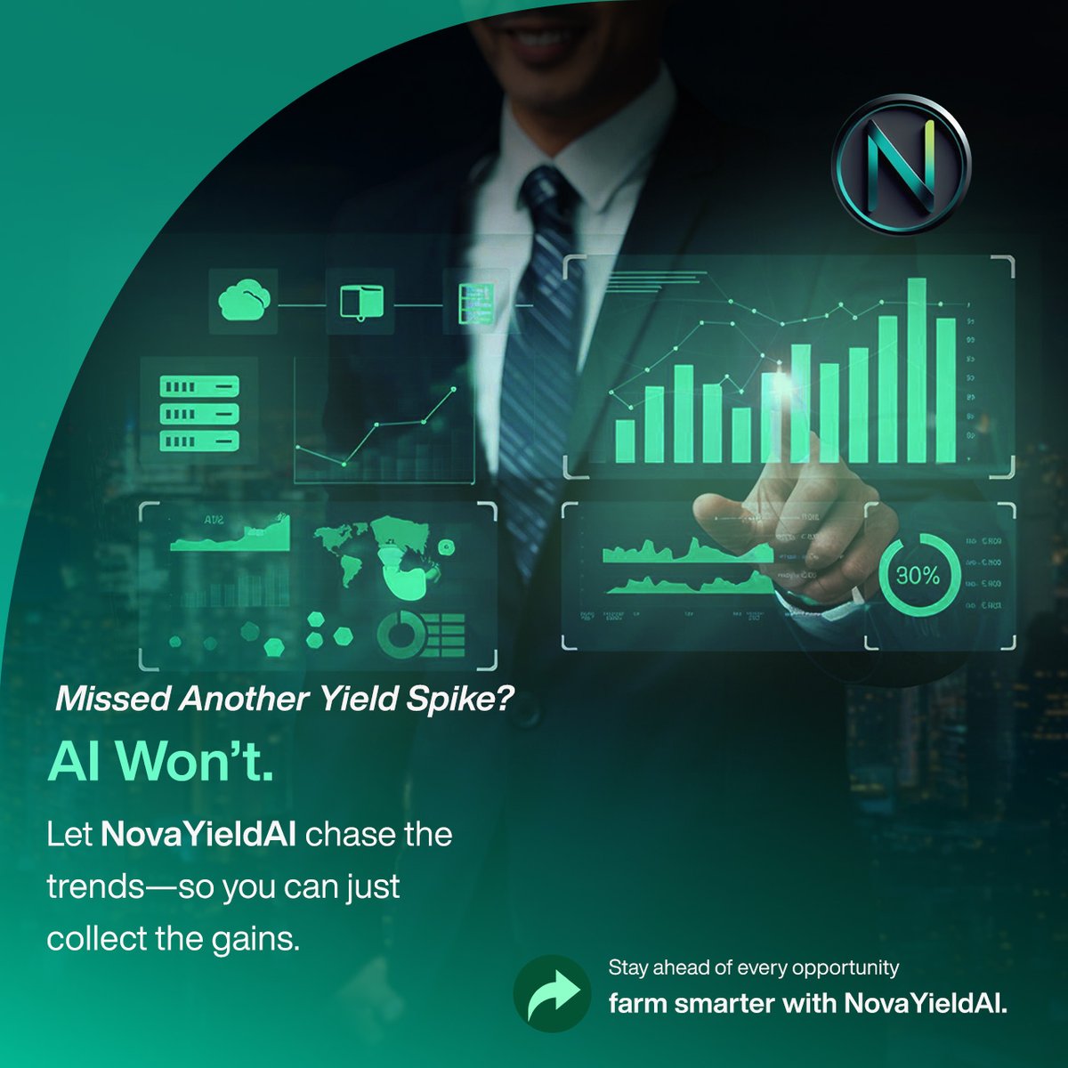 novayieldai's tweet image. Missed another yield spike?
Our AI doesn’t.
– Tracks APYs live
– Moves funds instantly
– Avoids bad pools
You never miss an opportunity again.

#RealTimeCrypto #AITradingTools #DeFiMadeEasy