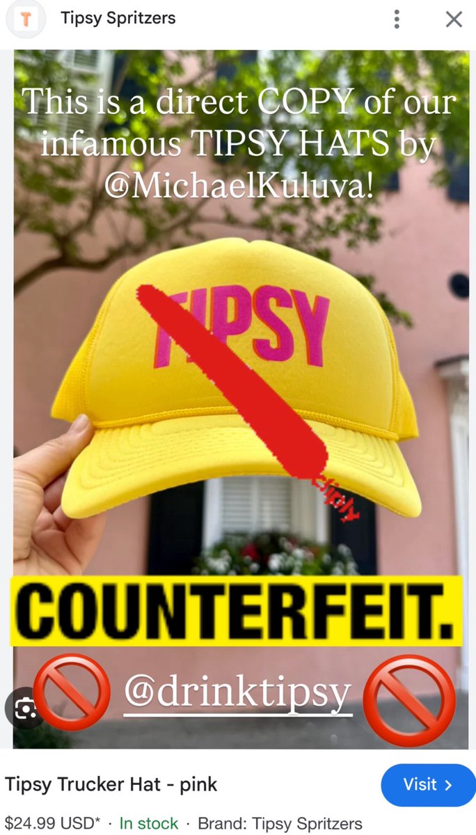 TIPSY SELTZER HAS COPIED ME AND INFRINGED ON MY COPYRIGHTED INTELLECTUAL RIGHTS! #TIPSYSELTZER <a href="/DrinkTipsy/">Tipsy</a> #COUNTERFEIT <a href="/tumblerandtipsy/">Tumbler and Tipsy®</a> #tumblerandtipsy #tipsyhats #tipsyhat