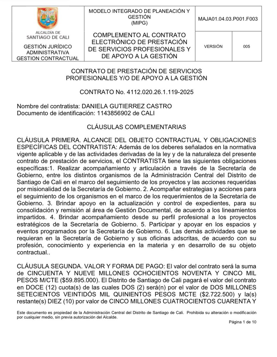 Alcalde <a href="/alejoeder/">Alejandro Eder</a>, ¿usted está de acuerdo en qué contratistas de la alcaldía hagan este tipo de amenazas contra una juez de la República?

¿Cuántas veces le va seguir mintiendo a las y los caleños que su alcaldía hoy no está manejada enteramente por el uribismo y que usted