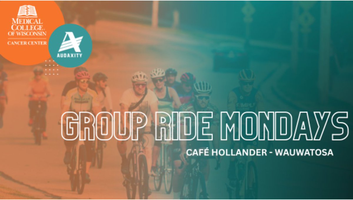Ride Audaxity (@rideaudaxity) on Twitter photo 🚴♀️ Ride. 🍻 Refuel. 💙 Fundraise.
Join us Monday at Cafe Hollander in Wauwatosa for a group ride followed with food and beers!
📍7677 W State Street, Wauwatosa
🪖 Helmets required
🌧 No rides in bad weather
📧 Questions? Email heidi@audaxity.org or call 414-659-8316 🚴♀️ Ride. 🍻 Refuel. 💙 Fundraise.
Join us Monday at Cafe Hollander in Wauwatosa for a group ride followed with food and beers!
📍7677 W State Street, Wauwatosa
🪖 Helmets required
🌧 No rides in bad weather
📧 Questions? Email heidi@audaxity.org or call 414-659-8316