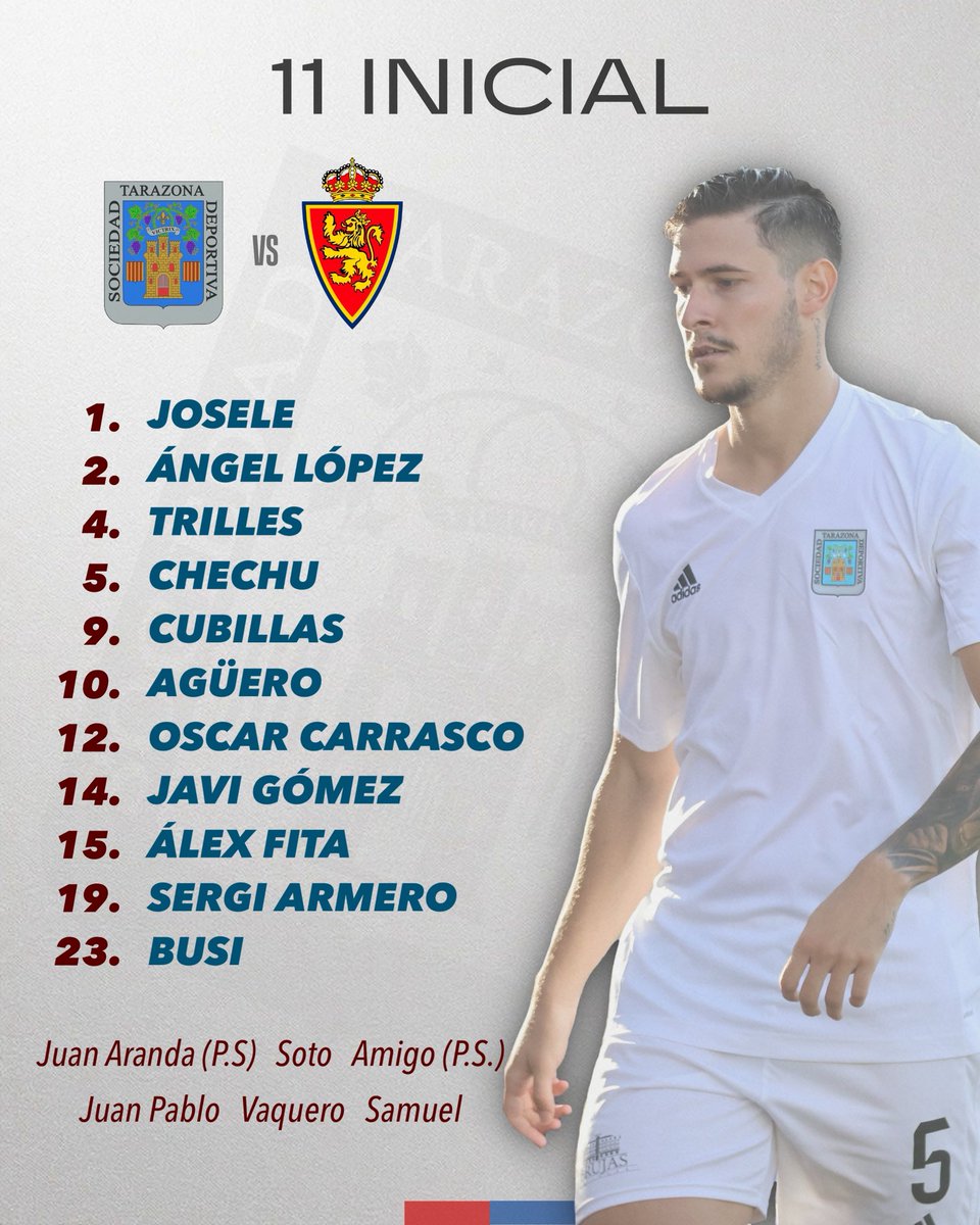 S.D. Tarazona (@sdtarazona) on Twitter photo ๐ ALINEACIรN | Estos son los once futbolistas elegidos por Juanma Barrero ante el <a href="/RealZaragoza/">Real Zaragoza</a> ๐ ALINEACIรN | Estos son los once futbolistas elegidos por Juanma Barrero ante el <a href="/RealZaragoza/">Real Zaragoza</a>