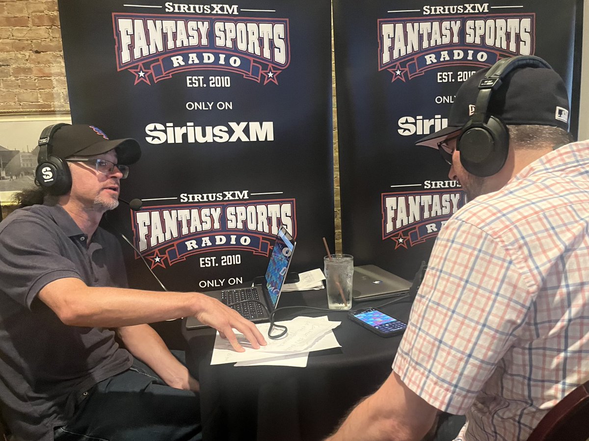 Fantasy Sports Radio (@siriusxmfantasy) on Twitter photo Our <a href="/FLEX_Leagues/">FLEX Leagues</a> coverage from The Perfect Pint is rolling along!
<a href="/LordReebs/">Rich Hribar</a> joins <a href="/AdamRonis/">Adam Ronis</a> to break down his draft picks in the SuperFlex league.
Draft Board: sleeper.com/draft/nfl/1253… Our <a href="/FLEX_Leagues/">FLEX Leagues</a> coverage from The Perfect Pint is rolling along!
<a href="/LordReebs/">Rich Hribar</a> joins <a href="/AdamRonis/">Adam Ronis</a> to break down his draft picks in the SuperFlex league.
Draft Board: sleeper.com/draft/nfl/1253…