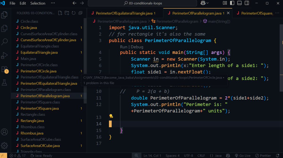 sayanmaji0506's tweet image. #Day3 of my DSA journey with java
Topics 👇
- Solved assignments
- Learnt about switch statements
- wrote some basic programs
that's my day 3..
#dsawithjava #DSAwithKunal #100DaysOfCode #LearnInPublic