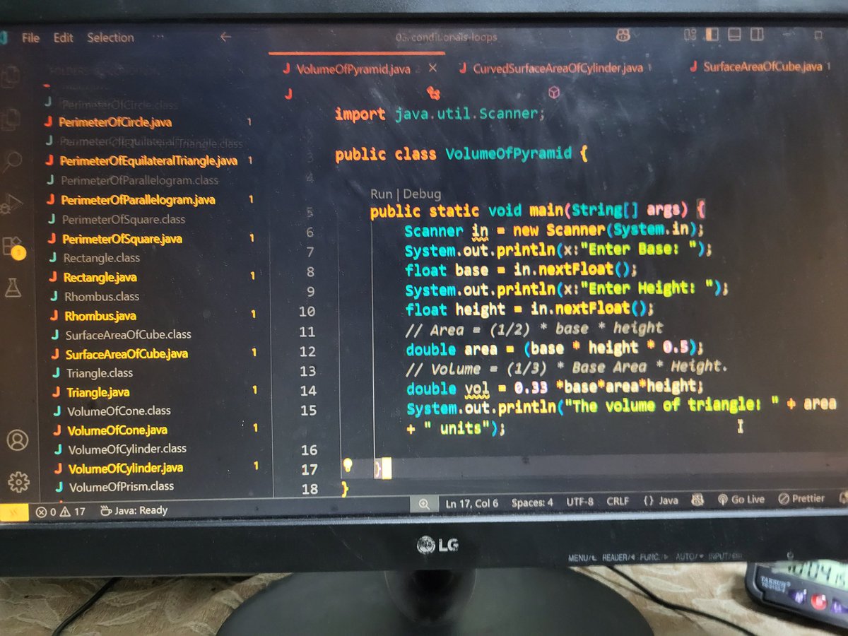 sayanmaji0506's tweet image. #Day3 of my DSA journey with java
Topics 👇
- Solved assignments
- Learnt about switch statements
- wrote some basic programs
that's my day 3..
#dsawithjava #DSAwithKunal #100DaysOfCode #LearnInPublic