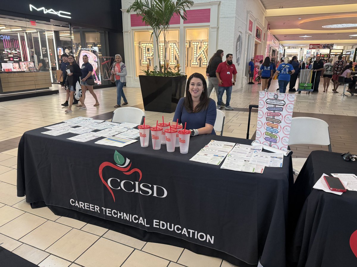 CTECCISD's tweet image. CCISD Day at La Palmera Mall! Spreading the word about CTE offerings!