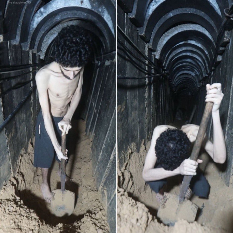 Hamas thugs force Israeli hostage to dig his own grave.

And weak traitorous western leaders and opinion makers call for sanctions against Israel.

The West is sick. 

Hamas needs to be eradicated.