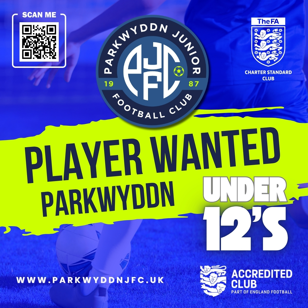 🚨 U12s Wanted! 🚨
Parkwyddn JFC (Eccles, Mcr) are recruiting Year 7 players for our U12s team! ⚽️
✅ Competitive football
✅ Great team &amp; coaches
✅ Nike kit

DM us to join or find out more! Call Gaz 07590 391085
#GrassrootsFootball #U12 #ManchesterFootball #JoinTheTeam